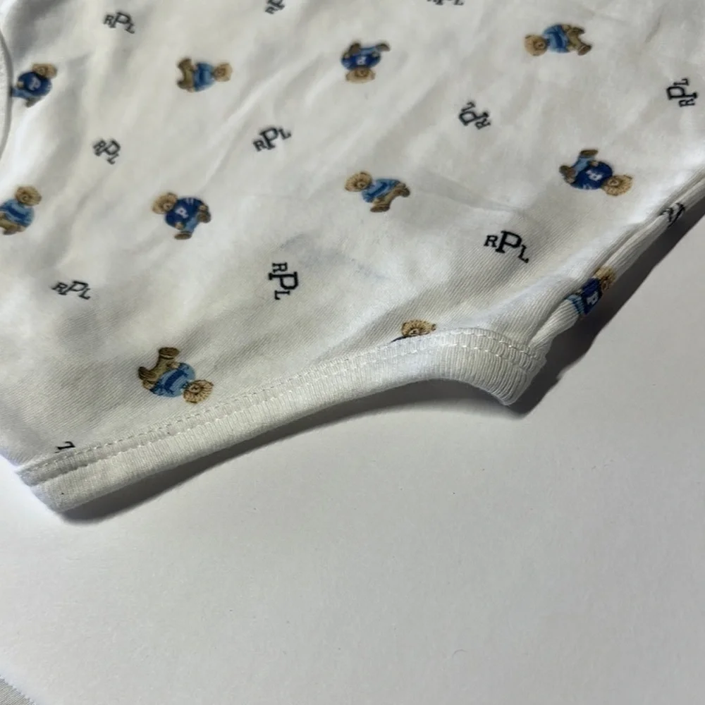 Ralph Lauren White Bodysuit with Soft Stretchy Fabric